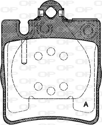 OPEN PARTS Комплект тормозных колодок, дисковый тормоз BPA0709.00